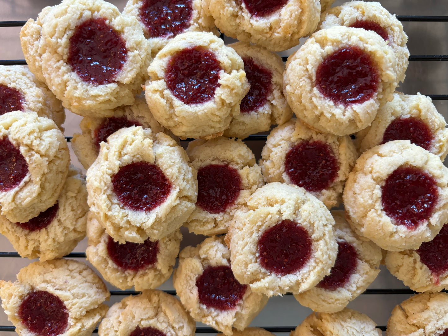 Thumbprint Cookies With Strawberry Jam